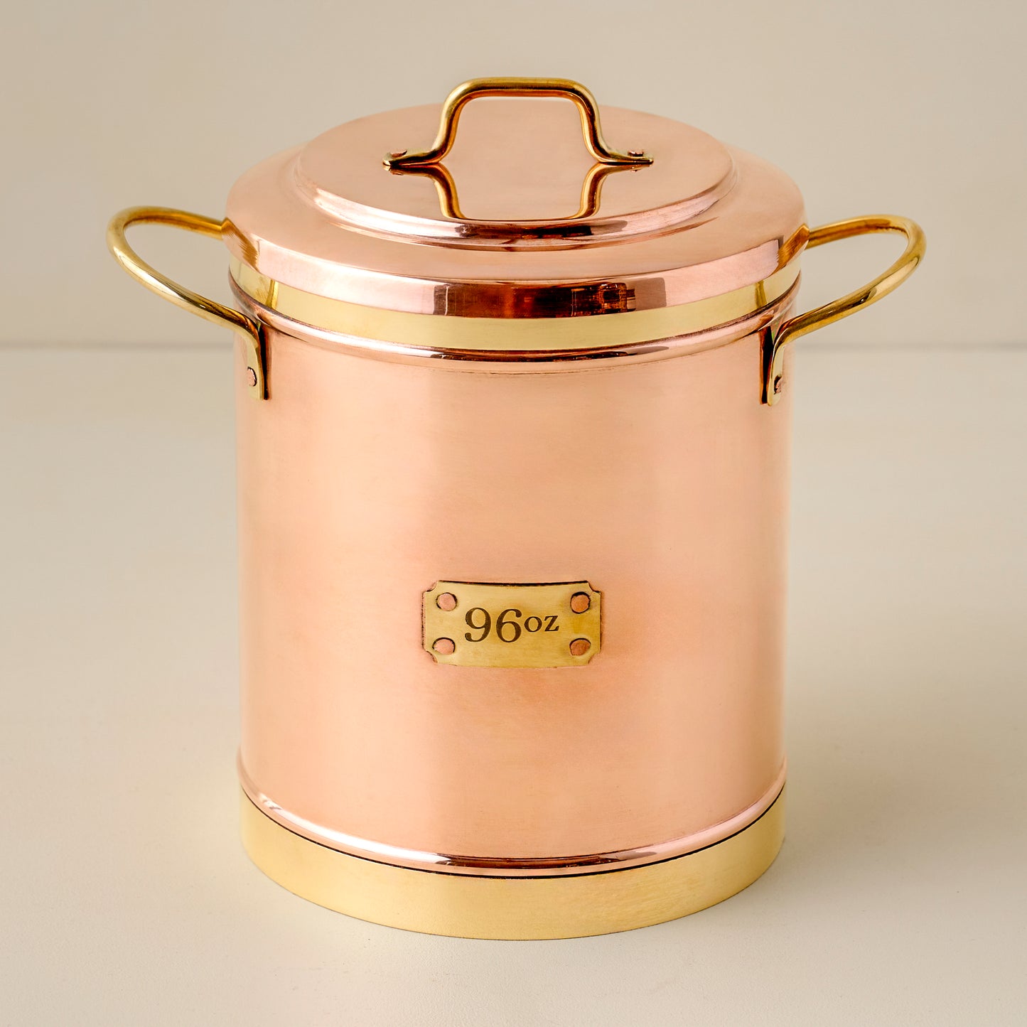 3.0 QT Vintage Inspired Copper + Brass Canister