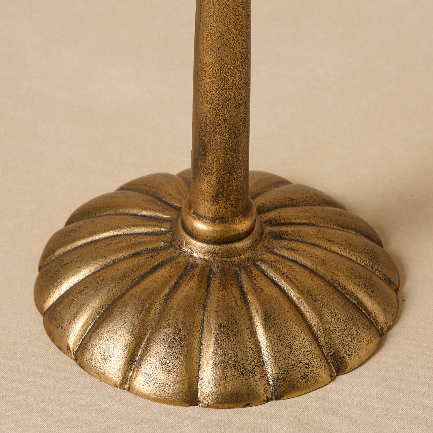 Antiqued Brass Cocktail Table base up close