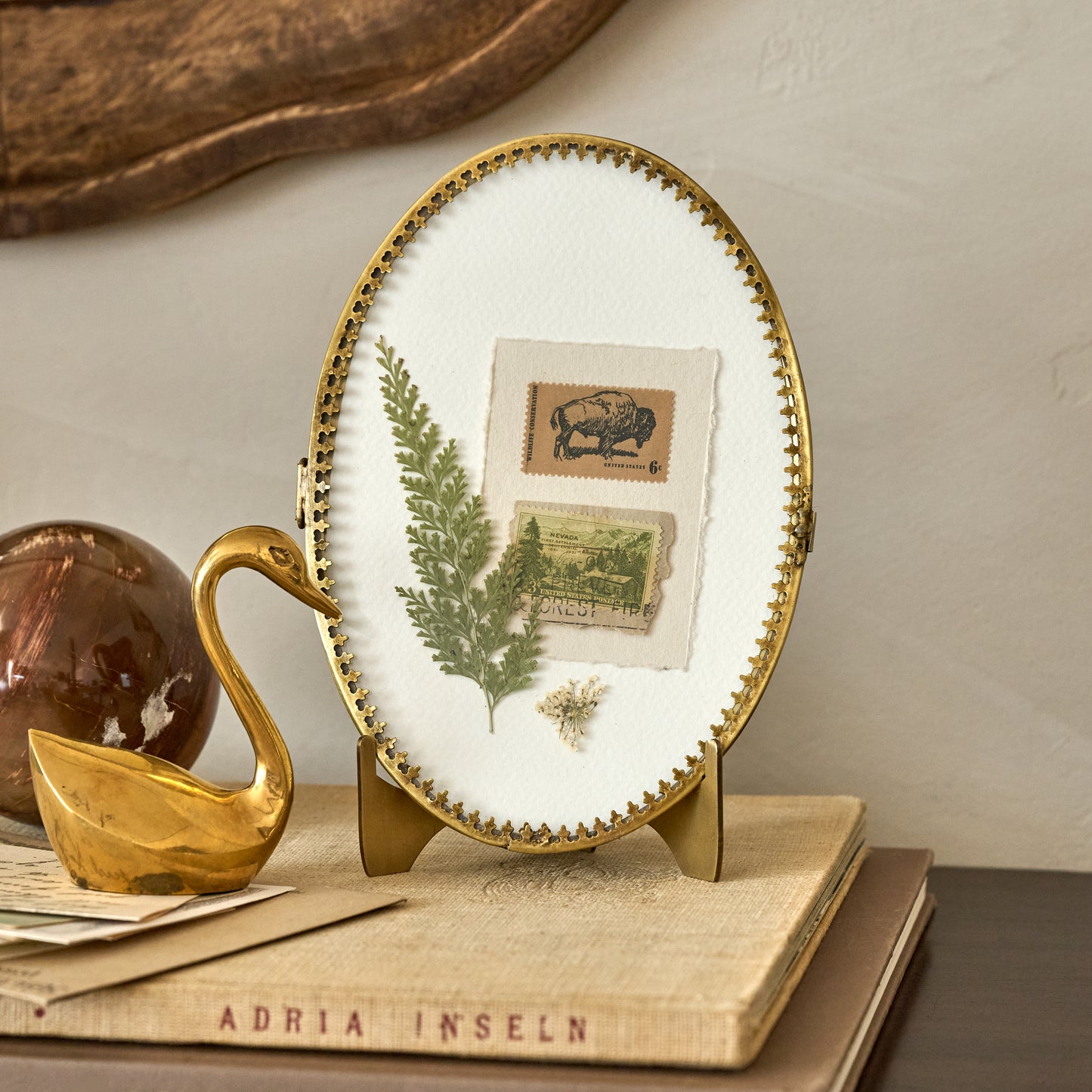 Josephine Photo Frame with Brass Easel shown styled