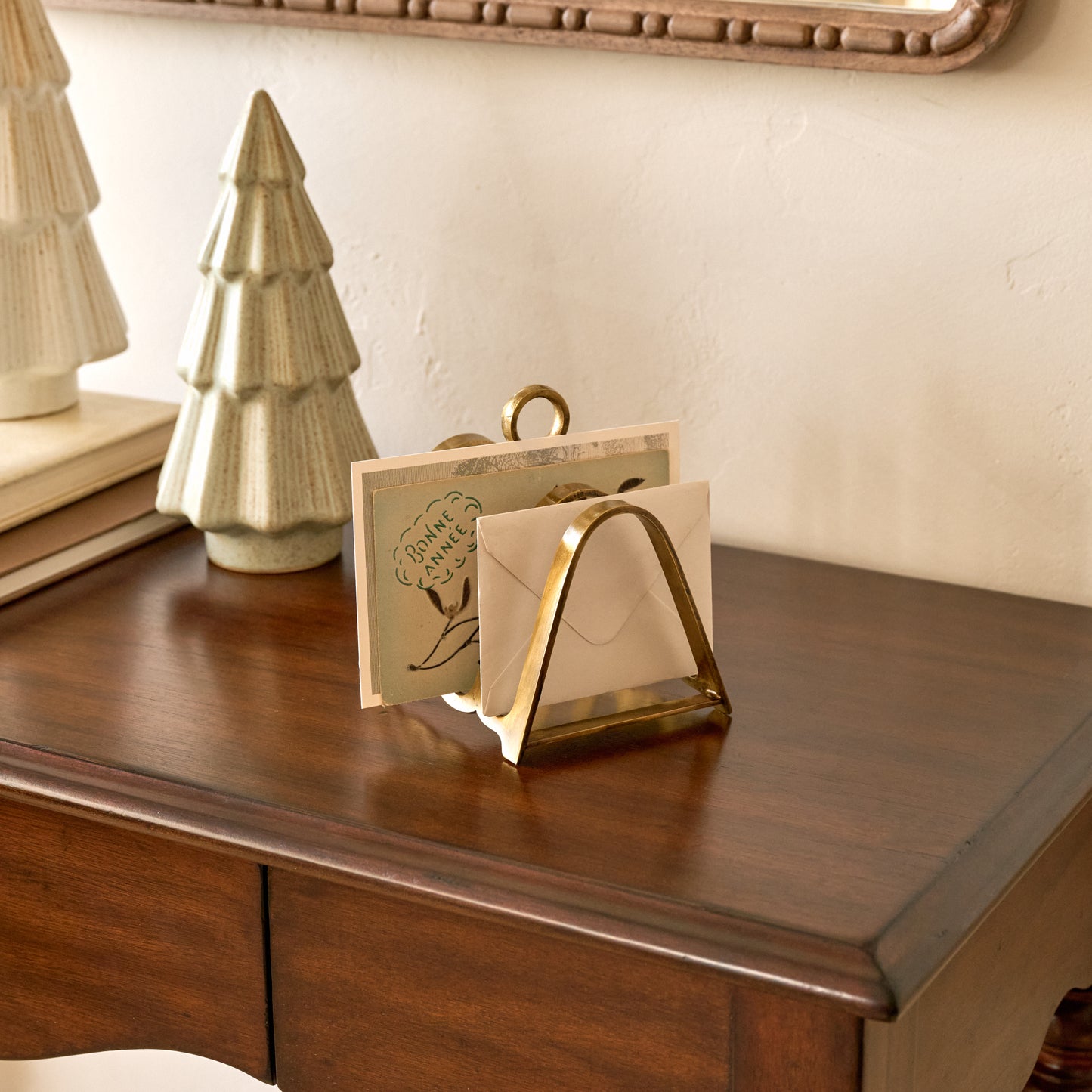 Brass Decorative Card Divider shown with cards