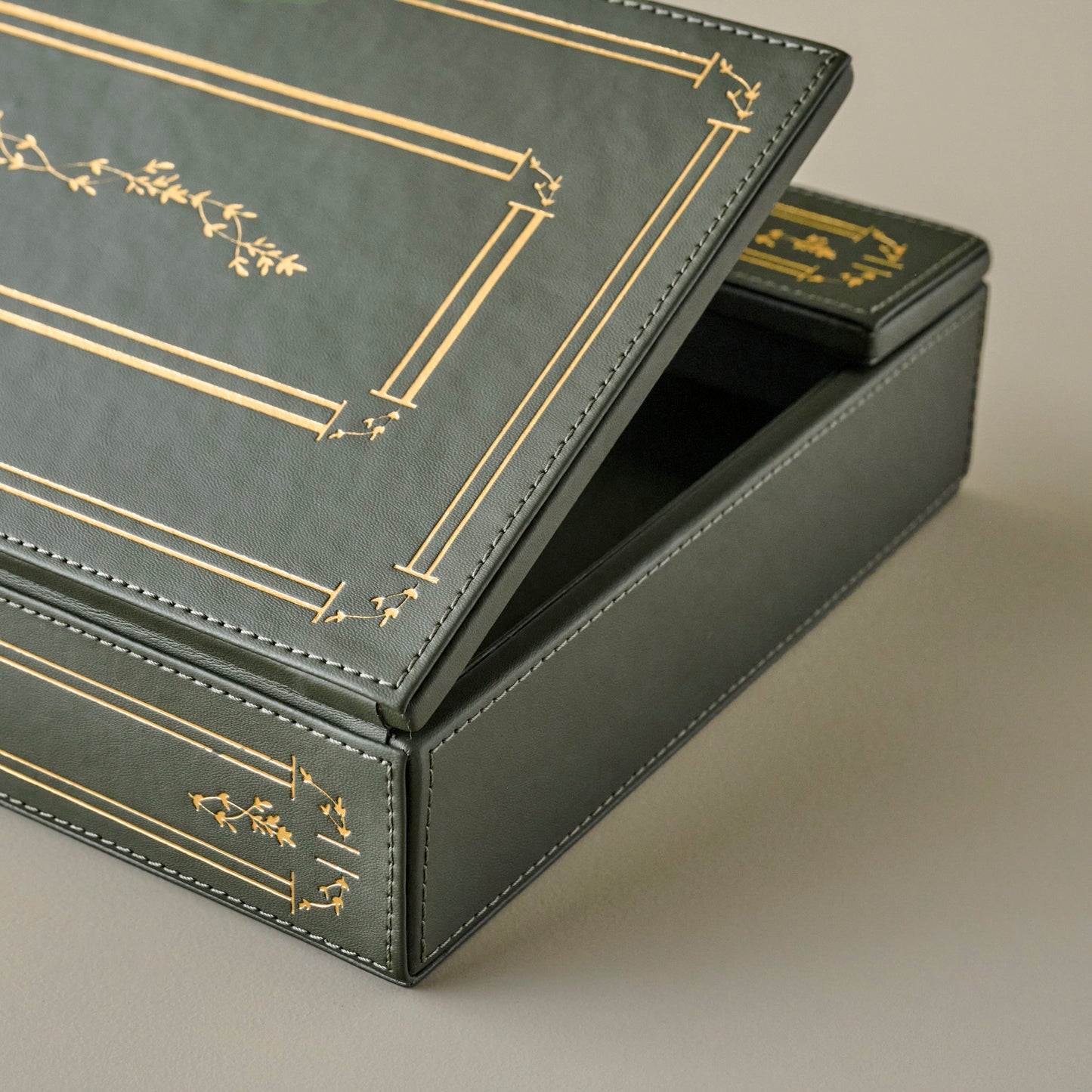 Vintage-Inspired Memory Box shown open