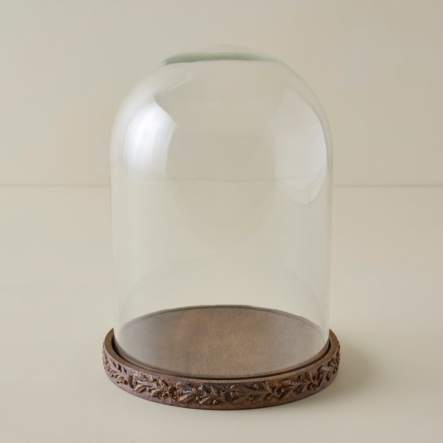 Large Eleanor Carved Wood Cloche