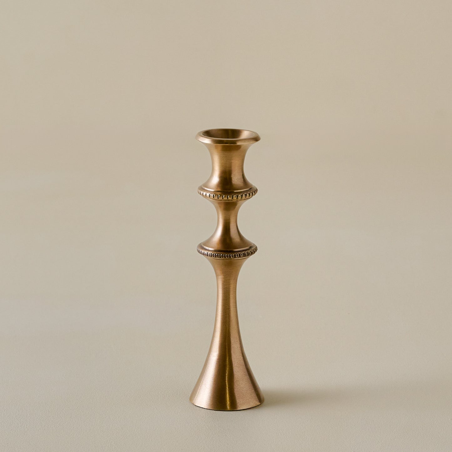 Small Adler Antiqued Brass Etched Taper Holder
