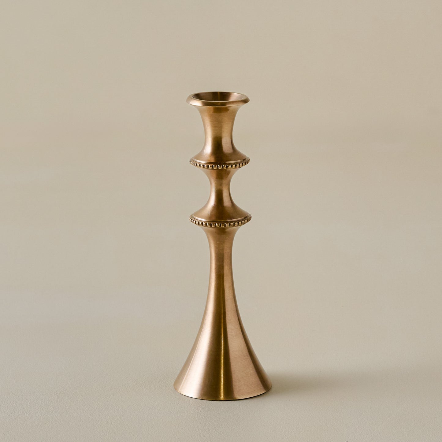 Large Adler Antiqued Brass Etched Taper Holder