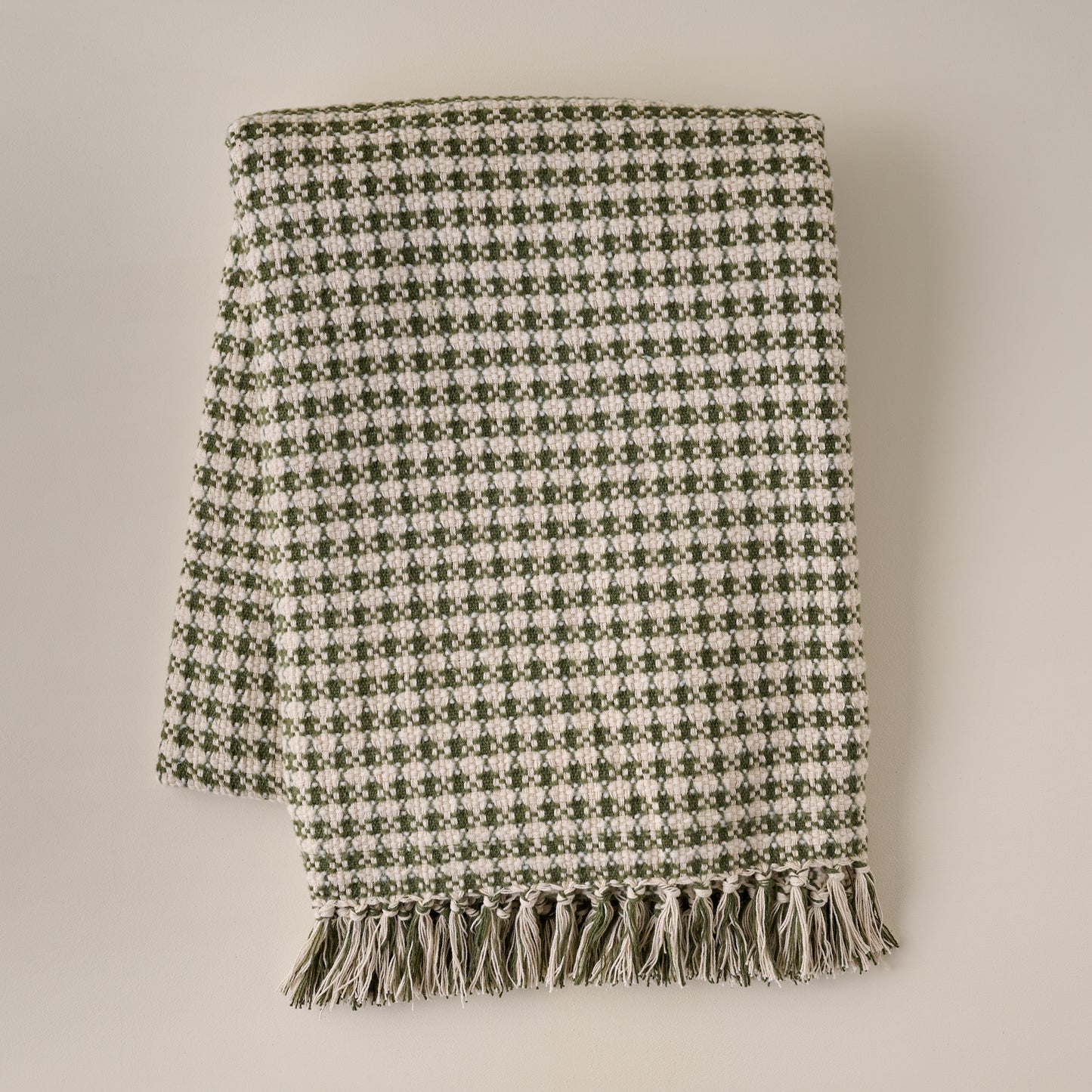 Ivory & Green Aspen Throw