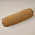 Channeled Velvet Bolster Pillow - Golden Brown
