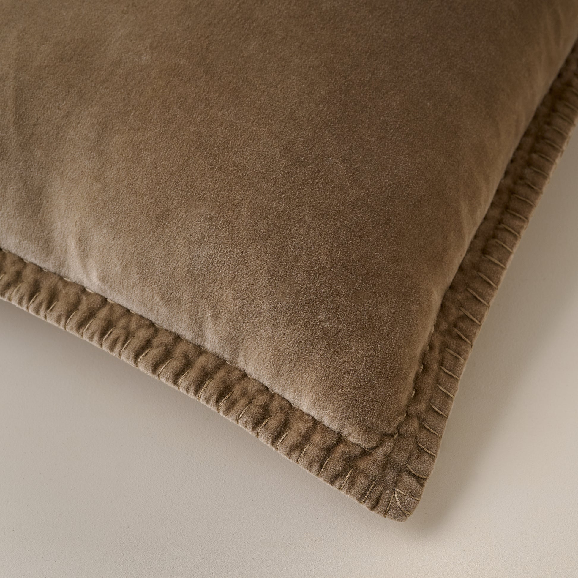 Townes Grey Pillow corner up close