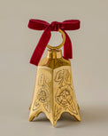Small Ava Etched Brass Bell