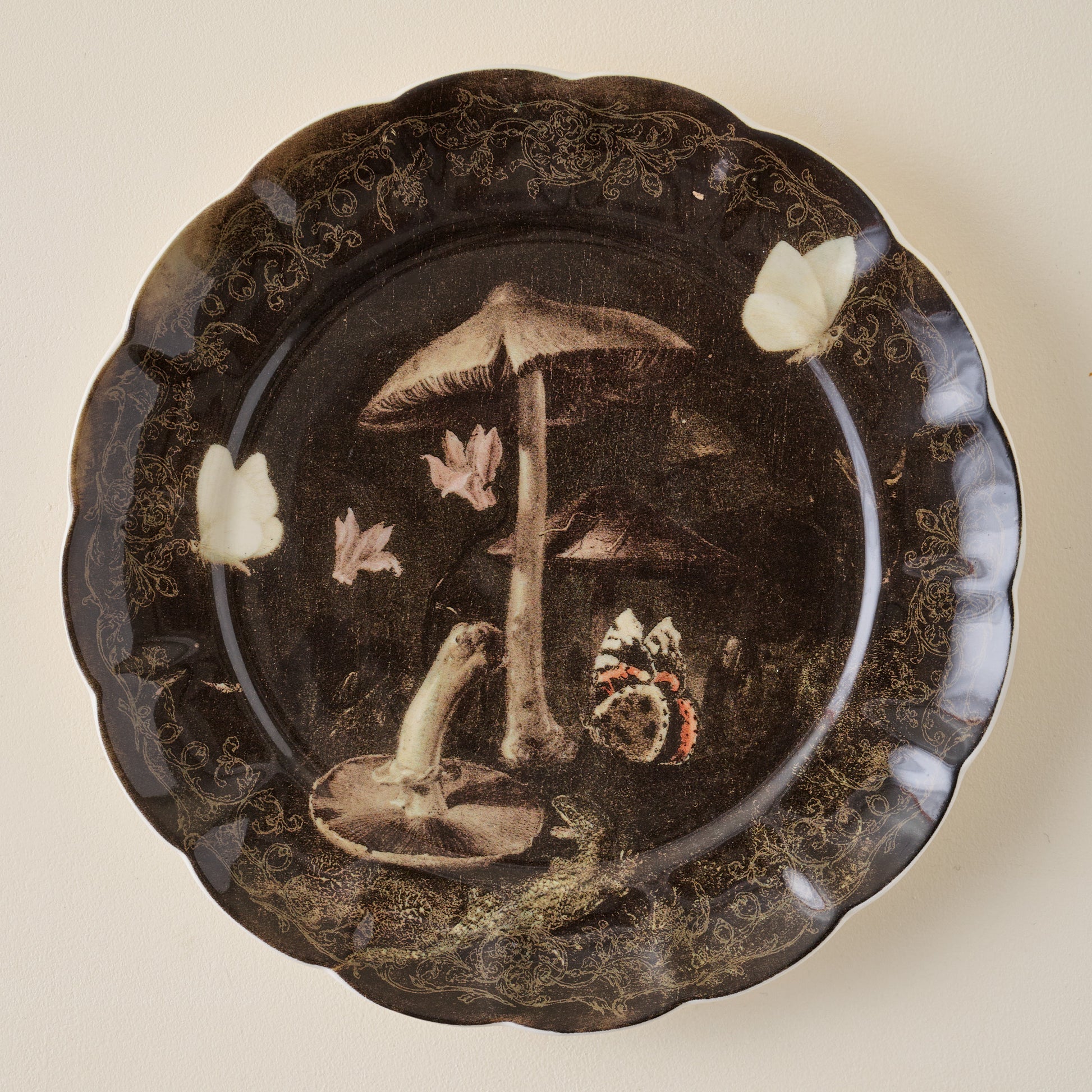 Enchanted Forest Mushroom Dessert Plate