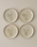 Jo's Pressed Floral Dessert Plate Set of Four