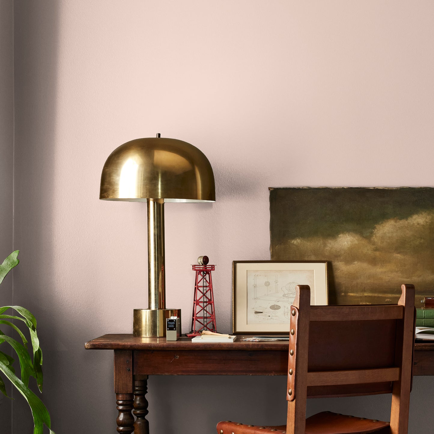 muted light pink paint named ella rose painted on bedroomwall