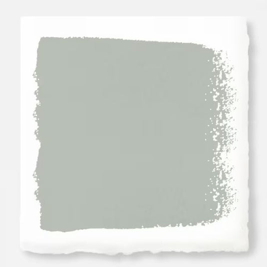 Cloudy gray with mint green and sky blue undertones classic interior paint named Americana Egg
