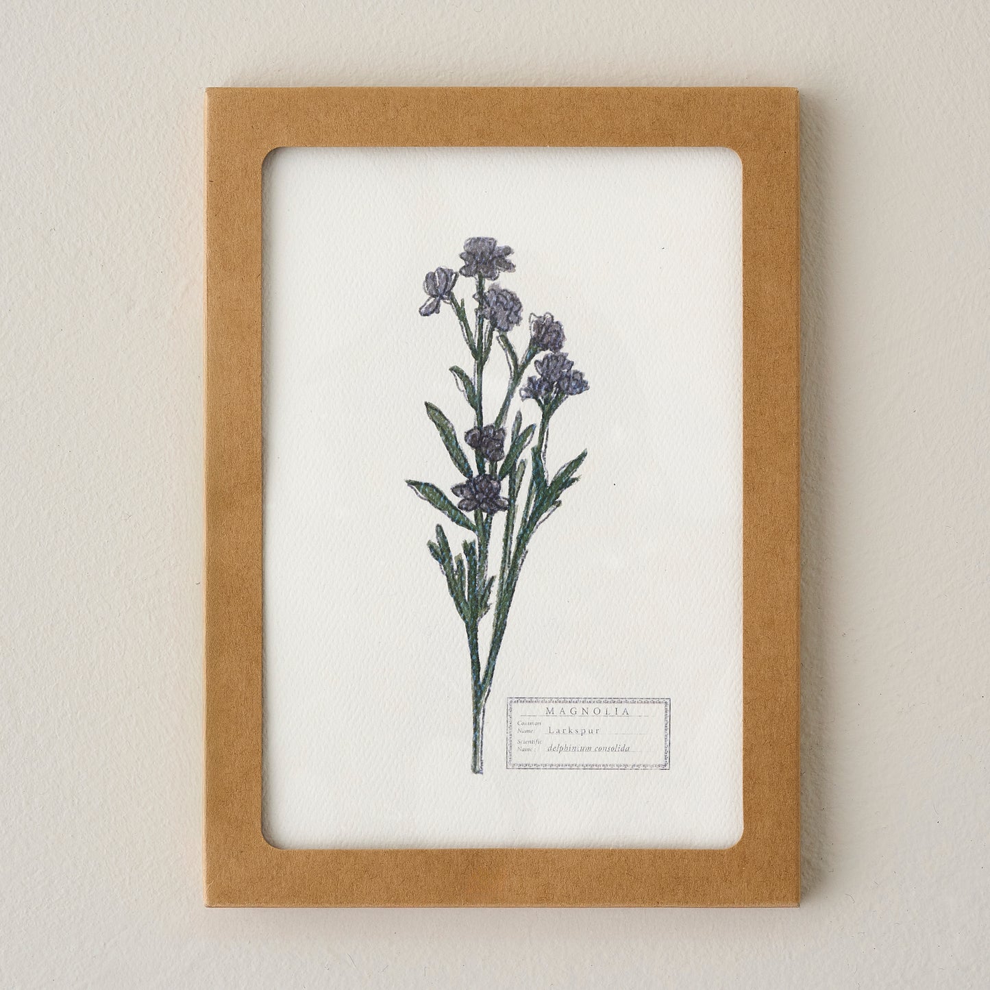 Magnolia Garden Card shown in frame