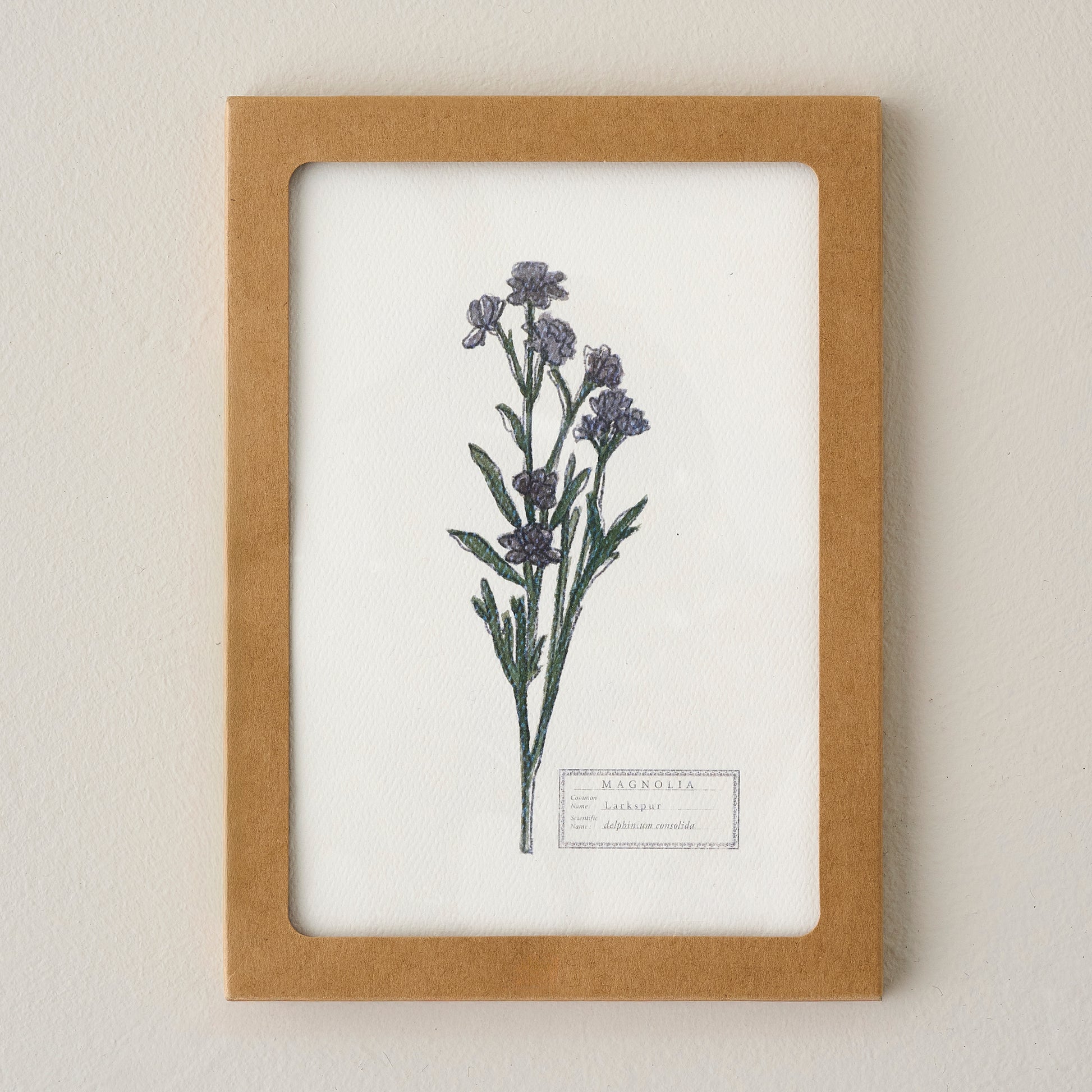 Magnolia Garden Card shown in frame