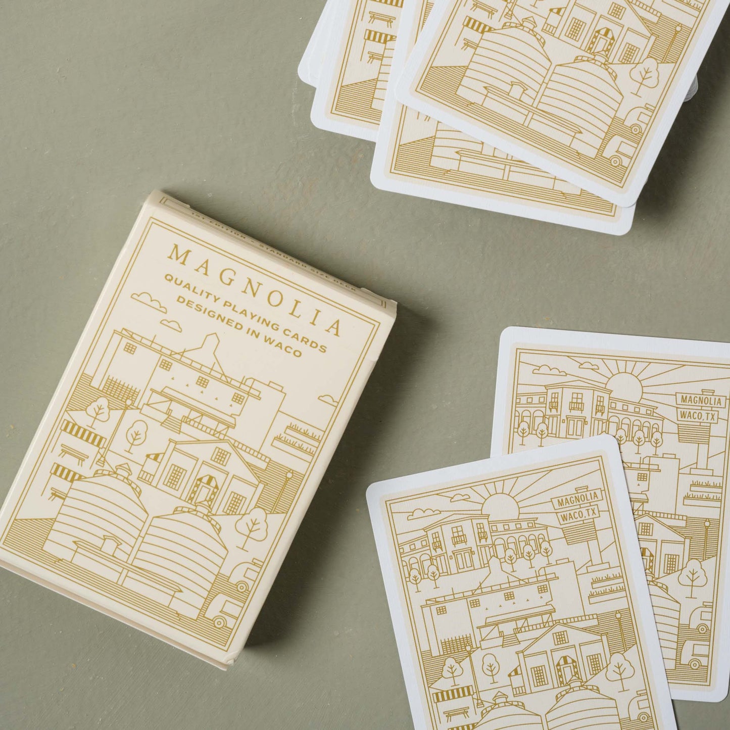 Magnolia Ivory Playing Cards with cards out of box