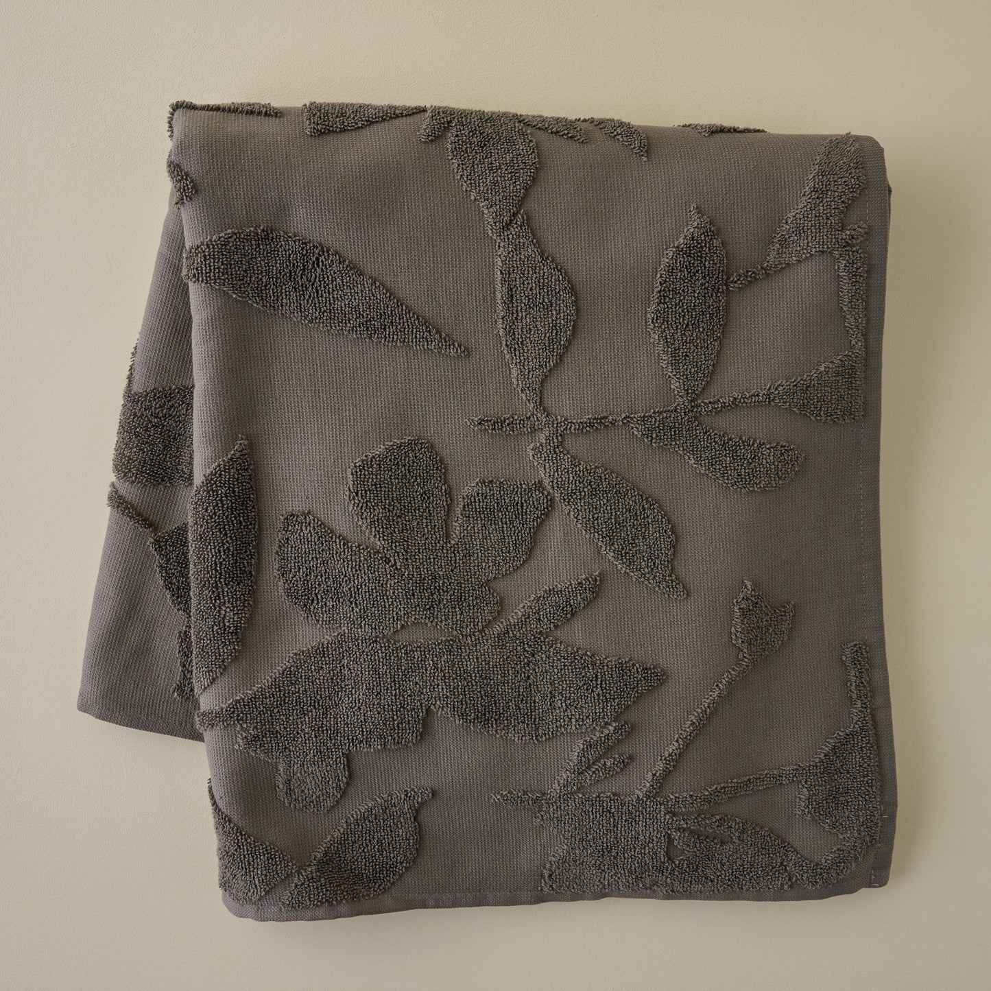 Major Brown Floral Jacquard Towel - Bath Towel