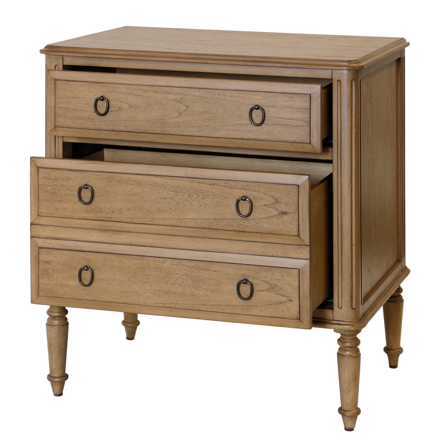 Corinne Large Nightstand with drawers open