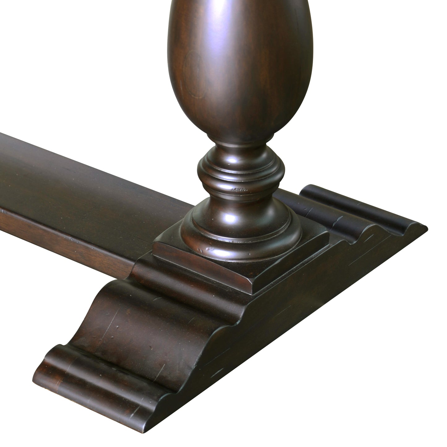 Georgia Dining Table in Espresso base up close