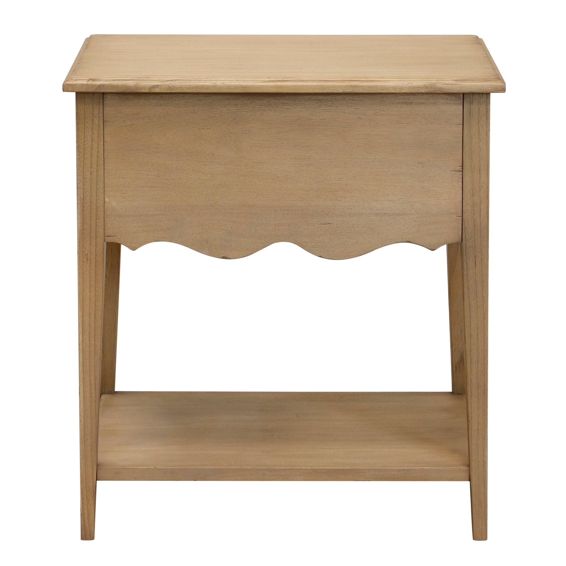 Natural Laurel Nightstand back
