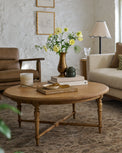 Spencer Turned Leg Coffee Table in a room