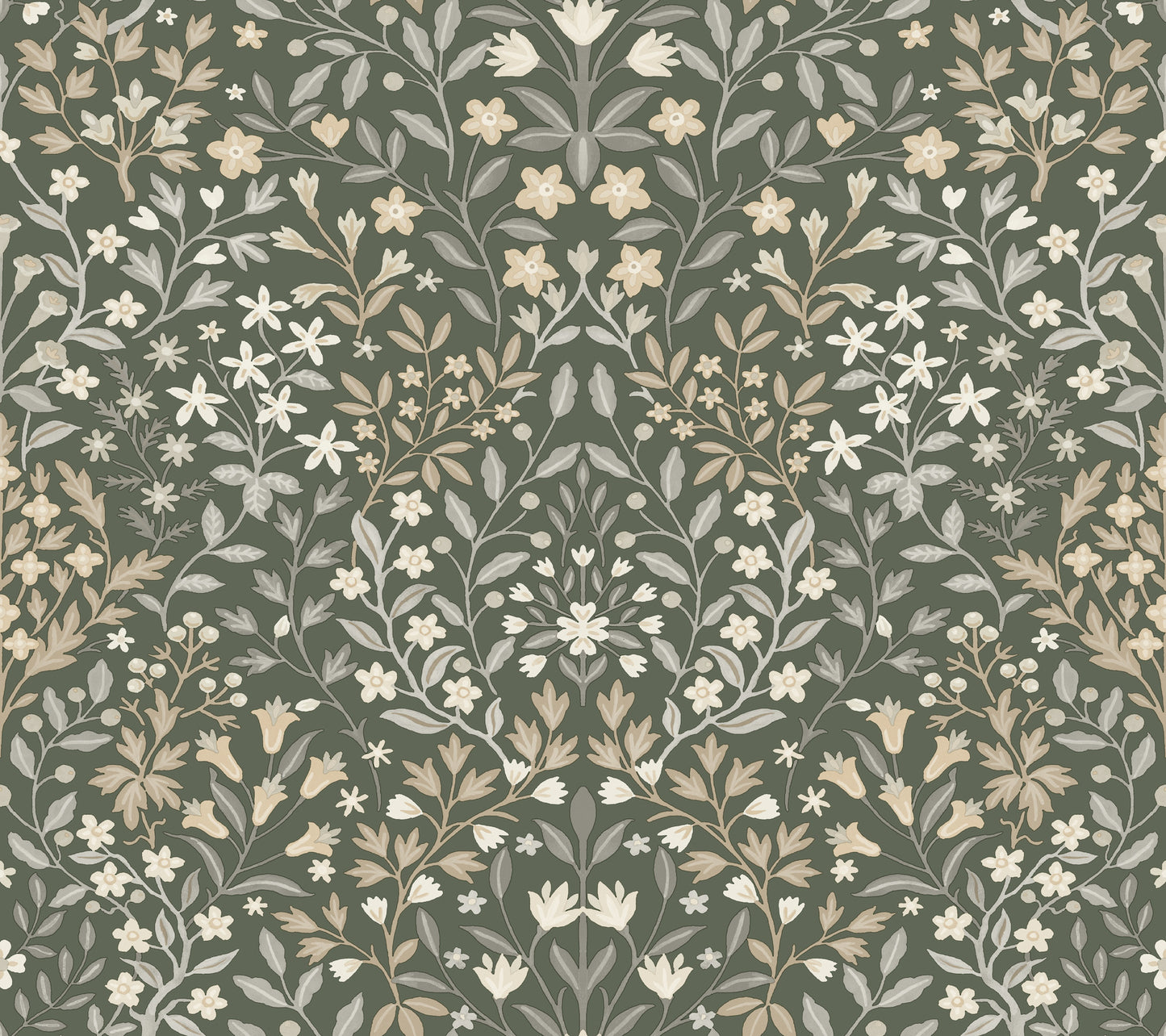 Garden Terrace Wallpaper in olive