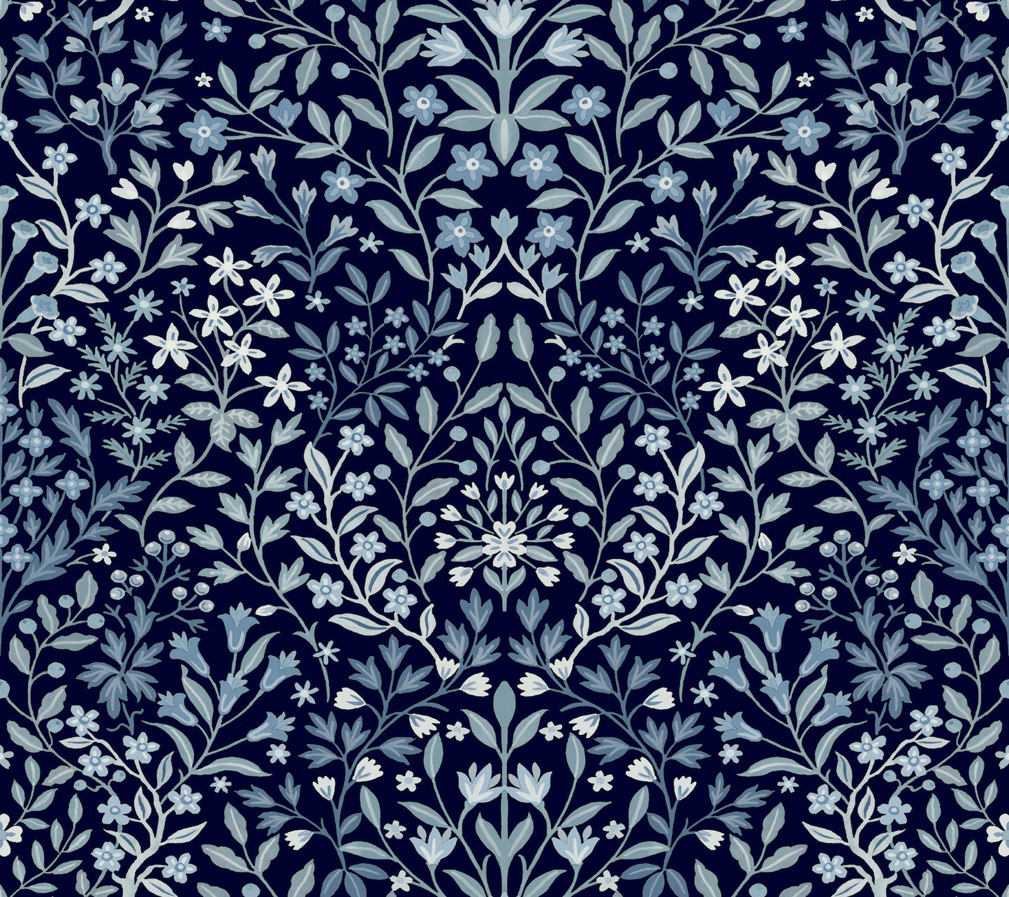 Garden Terrace Wallpaper in blue
