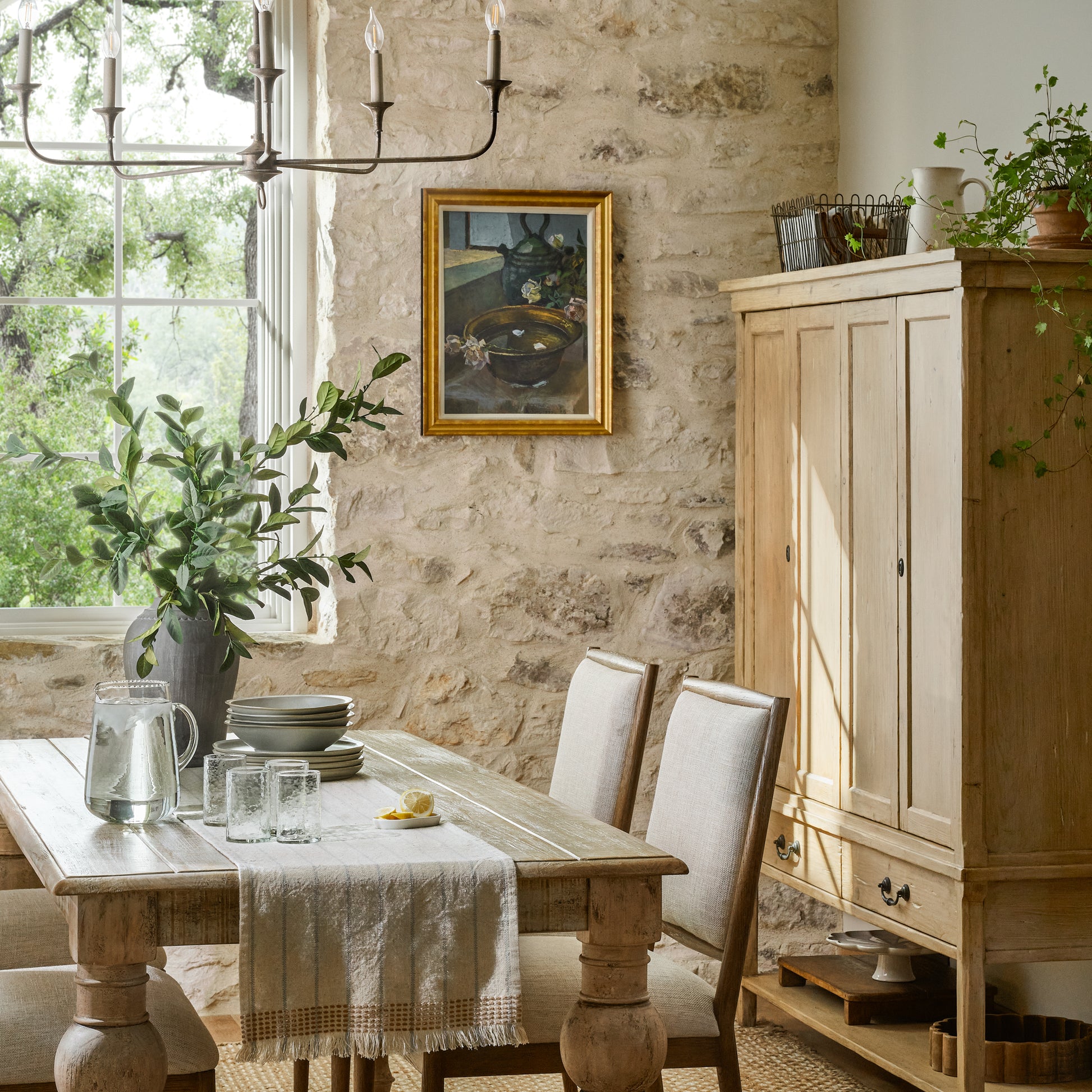 Still Life with Rose Petals on a dining room wall