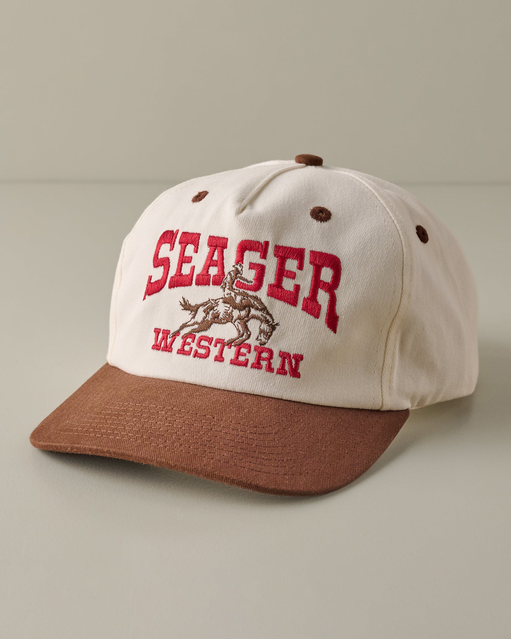 Rodeo Snapback Cream and Brown Hat – Magnolia