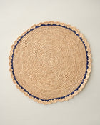 Aura Blue Edge Natural Placemat