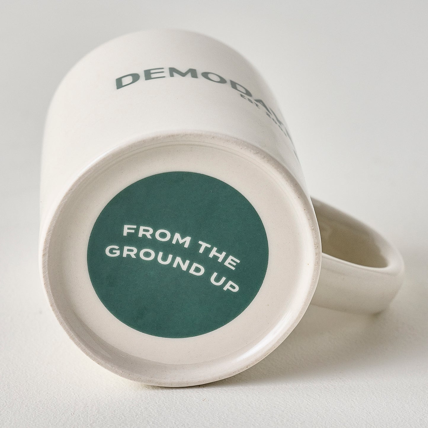 No.16 Demoday Stoneware Mug bottom showing "From the Ground Up"
