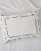 Daphne Green Cross-Stitch Sham