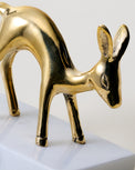 Solid Brass Fawn Stocking Holder