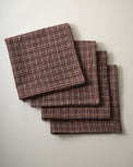 Brunette Dobby Plaid Napkin Set of 4