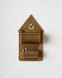 Antique Brass Iron Match Holder