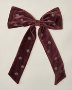 Noella Hand-Beaded Velvet Bow Tree Topper