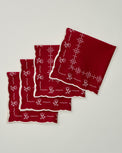 Cross Stitch Winter Tulip Napkin Set of Four