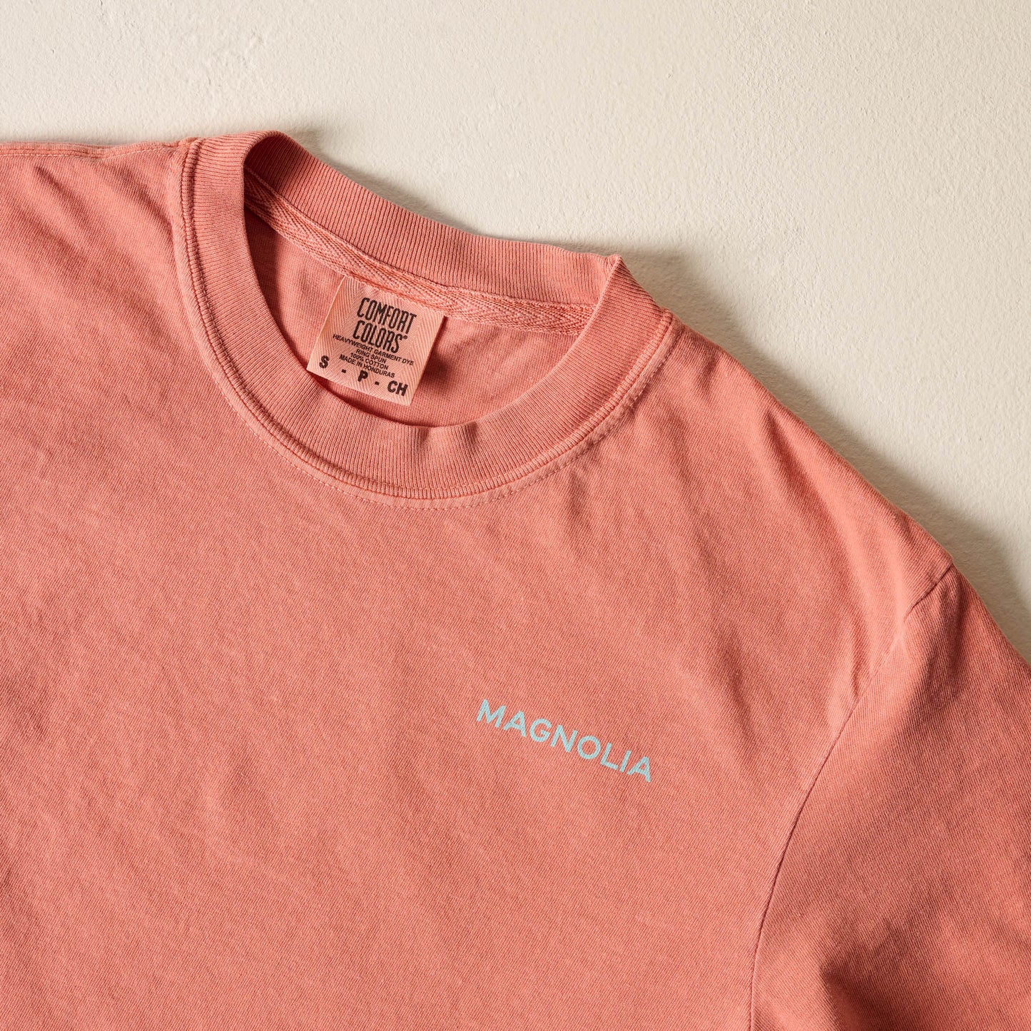 Picnic and Play Terracotta Shirt close up of front of shirt