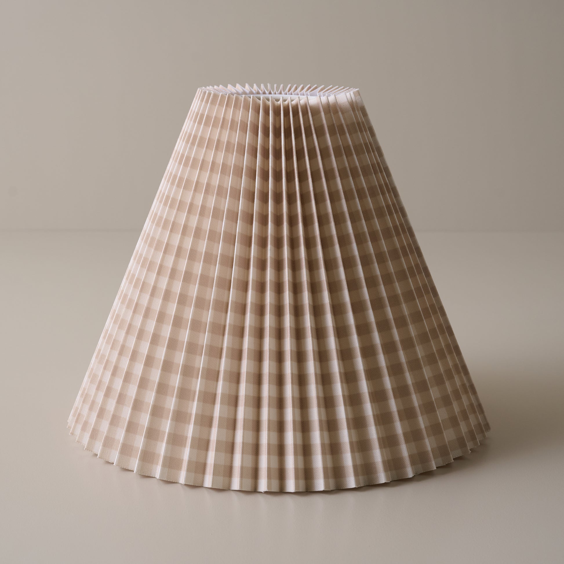 Tan Gingham Lamp Shade