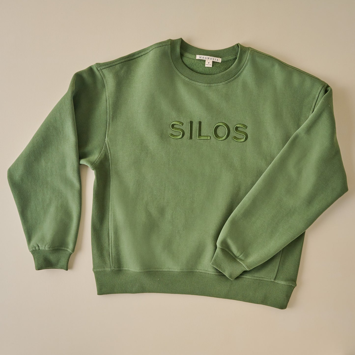 Silos 3D Embroidered Green Sweatshirt