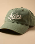 Silos Distressed Olive Baseball Hat
