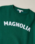 Magnolia Crosstitched Eden Green Soft Fleece Sweatshirt