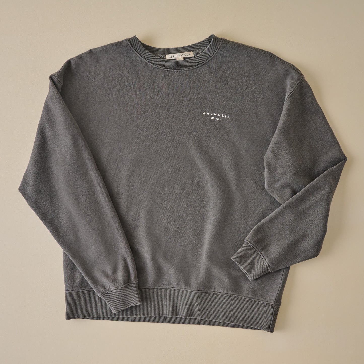 Magnolia Silos Garment Dye Washed Black Sweatshirt