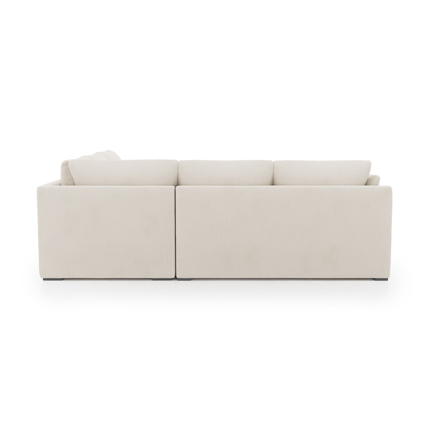 Serene Sectional ivory linen back view