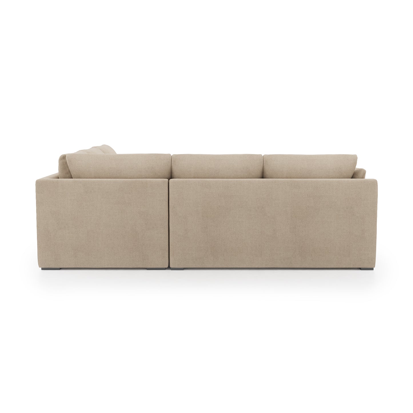 Serene Sectional natural linen back view