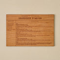 Sourdough Starter Wooden Recipe Card