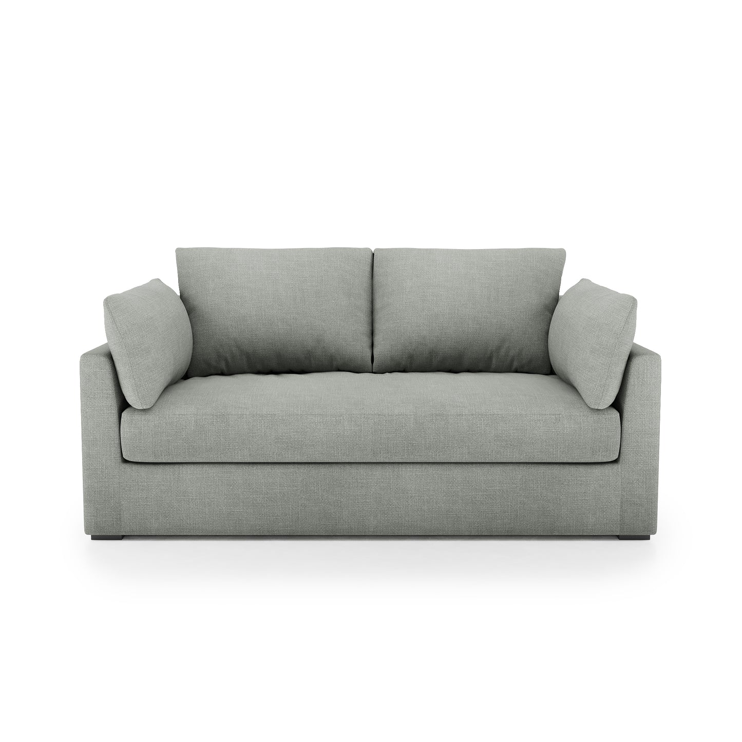 Serene Sofa dove grey linen front view