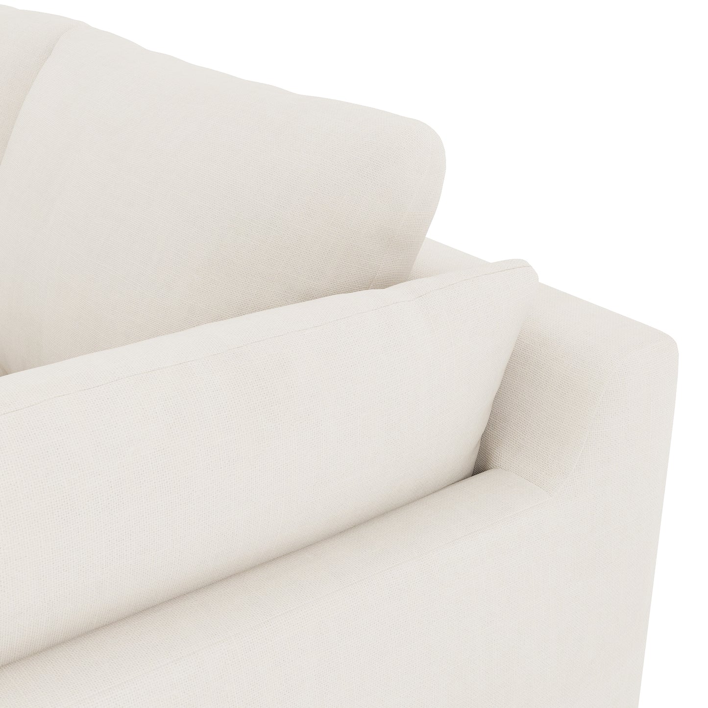Serene Sofa ivory linen close up