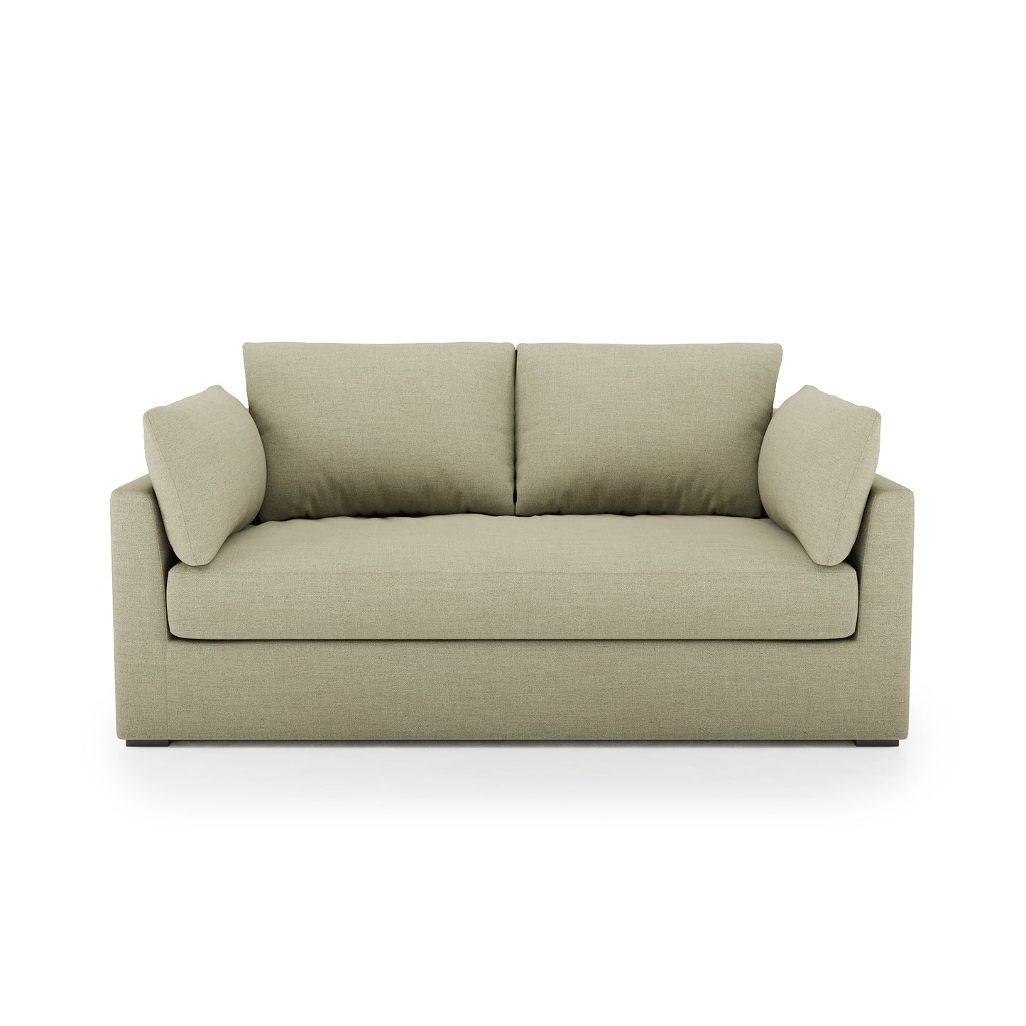 Serene Sofa khaki linen front view