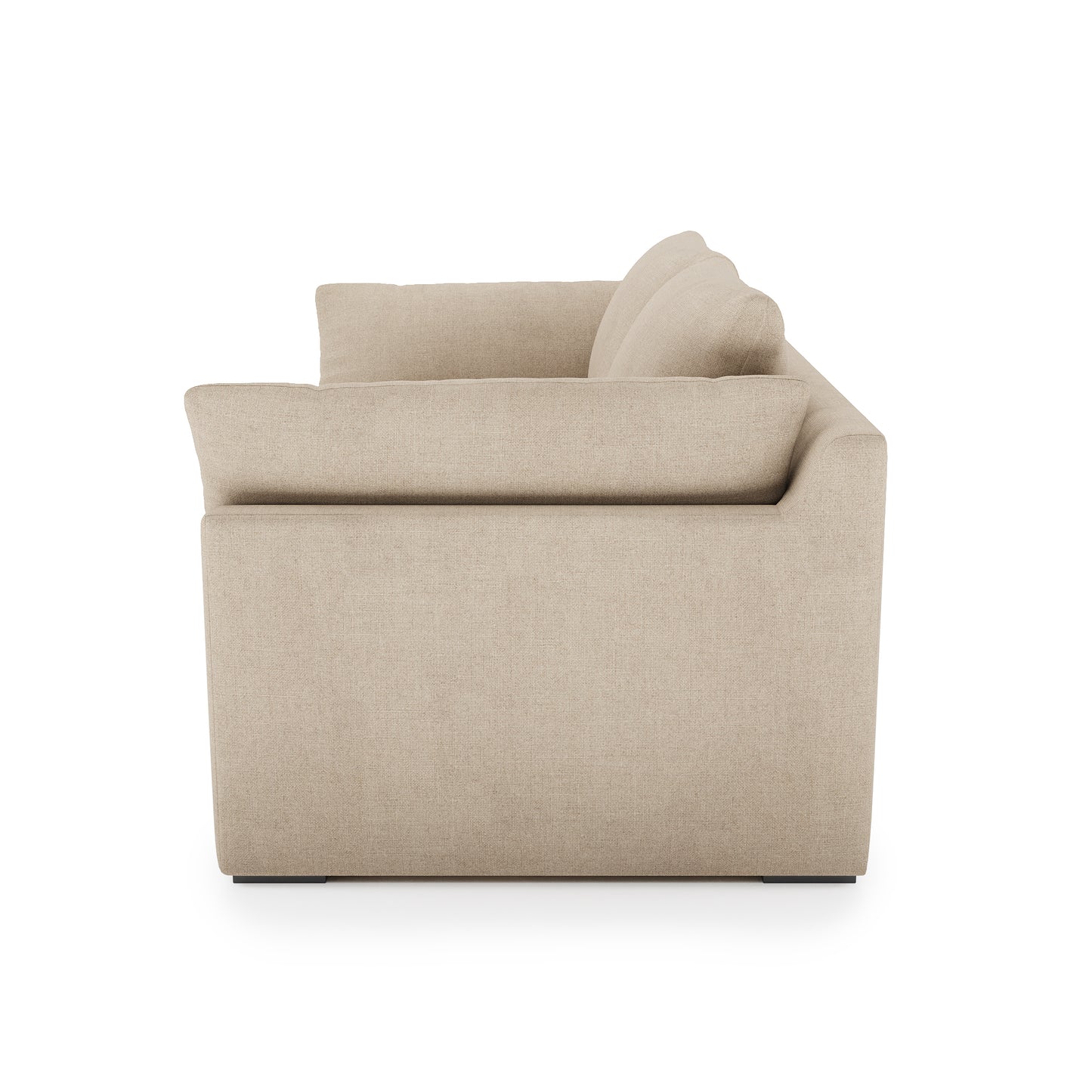 Serene Sofa natural linen side view