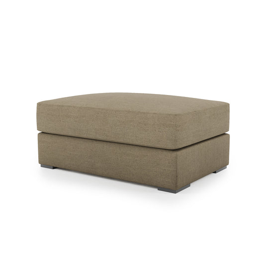 Serene Ottoman - mocha linen